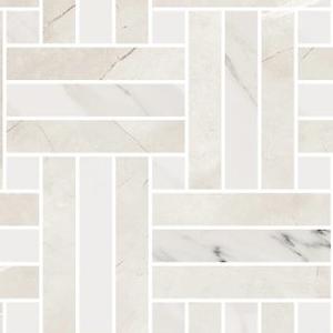 Mosaico Intreccio Pulpis Beige Calacatta Select