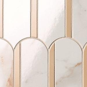 CALACATTA ORO/ONICE MIELE ARCHS MOSAICO