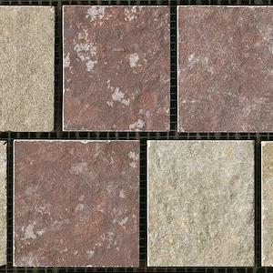 Mosaico Pave Mix Rosso