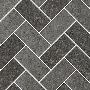 Herringbone Limestone Black