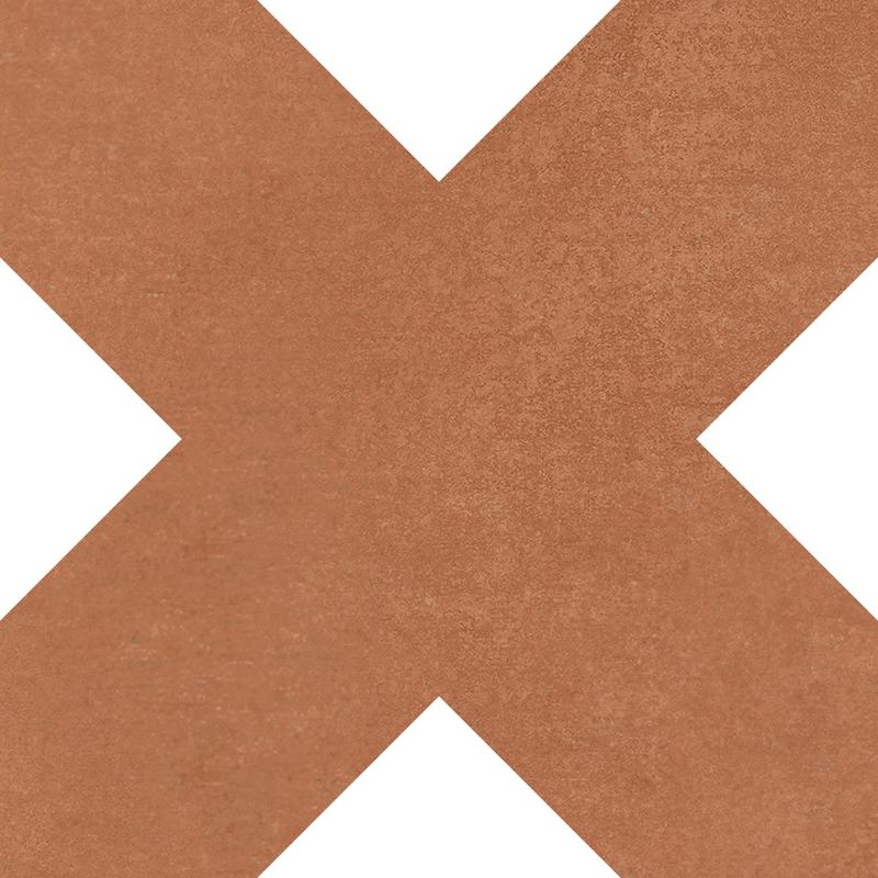 Onetile Ruris Cross Terracotta 14x14 Matt